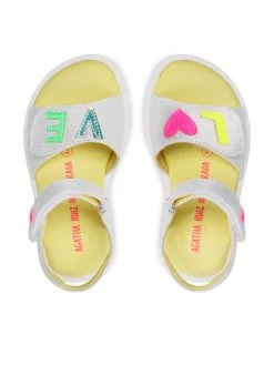 Agatha Ruiz de la Prada Sandales 222930 B Blanc -Mules et sandales Soldes agatha ruiz de la prada sandales 222930 b blanc 5