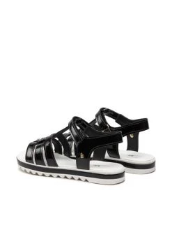 Bibi Sandales Flat Form 1059212 Noir -Mules et sandales Soldes bibi sandales flat form 1059212 noir 2