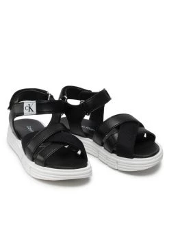 Calvin Klein Jeans Sandales Velcro Sandal V4A2-80211-1419 Noir -Mules et sandales Soldes calvin klein jeans sandales velcro sandal v4a2 80211 1419 noir 4