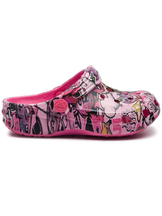 Coqui Mules / sandales de bain Big Frog Printed 8114-223-4200 Rose 4 Coqui Mules / sandales de bain Big Frog Printed 8114-223-4200 Rose – Image 2