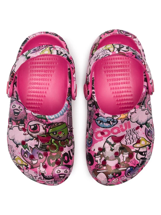 Coqui Mules / sandales de bain Big Frog Printed 8114-223-4200 Rose 7 Coqui Mules / sandales de bain Big Frog Printed 8114-223-4200 Rose – Image 5