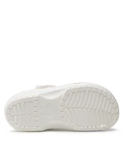 Crocs Mules / sandales de bain Classic Clog K 206991 Blanc -Mules et sandales Soldes crocs mules sandales de bain classic clog k 206991 blanc 3