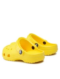 Crocs Mules / sandales de bain Classic Clog K 206991 Jaune -Mules et sandales Soldes crocs mules sandales de bain classic clog k 206991 jaune 2