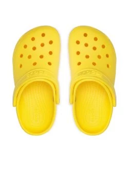 Crocs Mules / sandales de bain Classic Clog K 206991 Jaune -Mules et sandales Soldes crocs mules sandales de bain classic clog k 206991 jaune 5