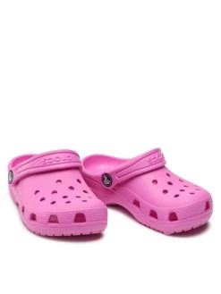 Crocs Mules / sandales de bain Classic Clog K 206991 Rose -Mules et sandales Soldes crocs mules sandales de bain classic clog k 206991 rose 1 4
