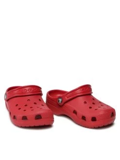 Crocs Mules / sandales de bain Classic Clog K 206991 Rouge -Mules et sandales Soldes crocs mules sandales de bain classic clog k 206991 rouge 4