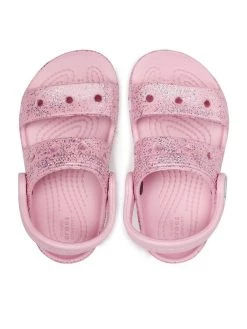 Crocs Mules / sandales de bain Classic Crocs Glitter Sandal T 207983 Rose -Mules et sandales Soldes crocs mules sandales de bain classic crocs glitter sandal t 207983 rose 4