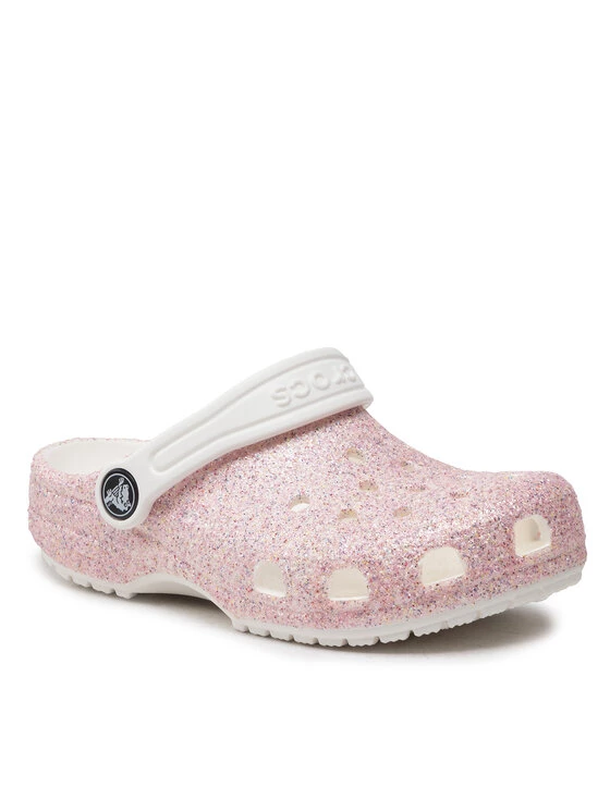 Crocs Mules / sandales de bain Classic Glitter Clog K 206993 Rose 3 Crocs Mules / sandales de bain Classic Glitter Clog K 206993 Rose