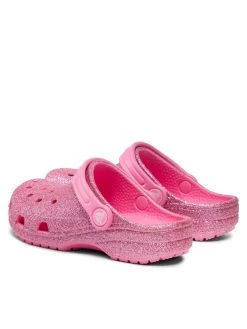 Crocs Mules / sandales de bain Classic Glitter Clog K 206993 Rose -Mules et sandales Soldes crocs mules sandales de bain classic glitter clog k 206993 rose 2