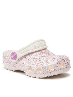 Crocs Mules / sandales de bain Classic Glitter Clog T 206992 Blanc