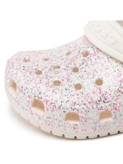 Crocs Mules / sandales de bain Classic Glitter Clog T 206992 Blanc -Mules et sandales Soldes crocs mules sandales de bain classic glitter clog t 206992 blanc 5