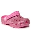 Crocs Mules / sandales de bain Classic Glitter Clog T 206992 Rose -Mules et sandales Soldes crocs mules sandales de bain classic glitter clog t 206992 rose