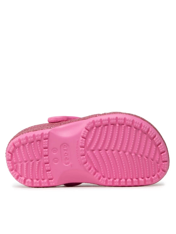 Crocs Mules / sandales de bain Classic Glitter Clog T 206992 Rose 6 Crocs Mules / sandales de bain Classic Glitter Clog T 206992 Rose – Image 4