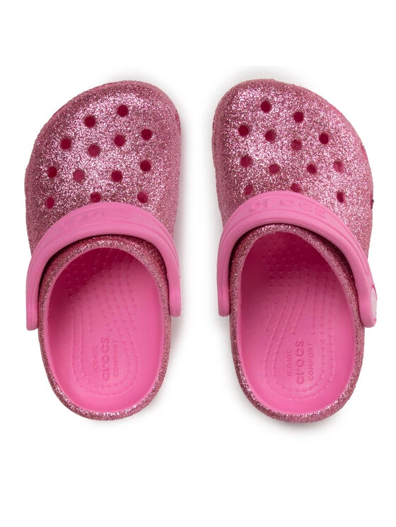 Crocs Mules / sandales de bain Classic Glitter Clog T 206992 Rose 7 Crocs Mules / sandales de bain Classic Glitter Clog T 206992 Rose – Image 5
