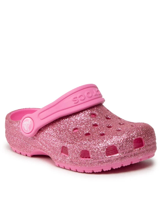 Crocs Mules / sandales de bain Classic Glitter Clog T 206992 Rose 3 Crocs Mules / sandales de bain Classic Glitter Clog T 206992 Rose