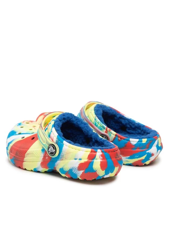 Crocs Mules / sandales de bain Classic Lined Marbled Cgk 207773 Jaune 5 Crocs Mules / sandales de bain Classic Lined Marbled Cgk 207773 Jaune – Image 3