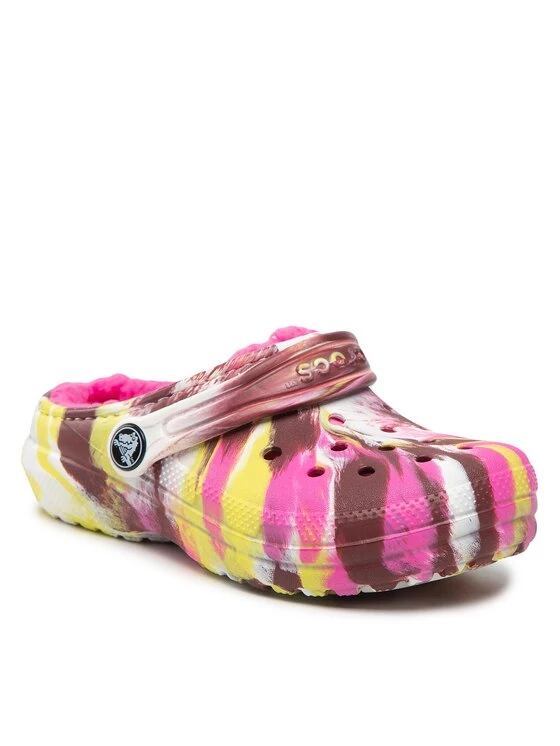 Crocs Mules / sandales de bain Classic Lined Marbled Cgk 207773 Rose 3 Crocs Mules / sandales de bain Classic Lined Marbled Cgk 207773 Rose