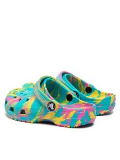 Crocs Mules / sandales de bain Classic Marbied Clog K 207464 Multicolore -Mules et sandales Soldes crocs mules sandales de bain classic marbied clog k 207464 multicolore 3