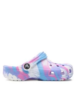 Crocs Mules / sandales de bain Classic Marbled Clog K 207464 Blanc -Mules et sandales Soldes crocs mules sandales de bain classic marbled clog k 207464 blanc 1