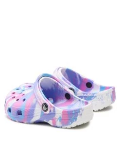 Crocs Mules / sandales de bain Classic Marbled Clog K 207464 Blanc -Mules et sandales Soldes crocs mules sandales de bain classic marbled clog k 207464 blanc 2