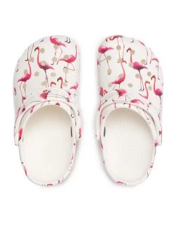 Crocs Mules / sandales de bain Classic Pool Party Clog K 207826 Blanc -Mules et sandales Soldes crocs mules sandales de bain classic pool party clog k 207826 blanc 4