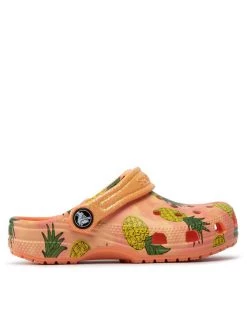 Crocs Mules / sandales de bain Classic Pool Party Clog K 207826 Orange -Mules et sandales Soldes crocs mules sandales de bain classic pool party clog k 207826 orange 3