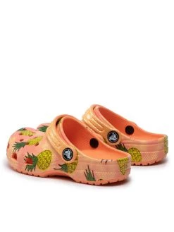 Crocs Mules / sandales de bain Classic Pool Party Clog K 207826 Orange -Mules et sandales Soldes crocs mules sandales de bain classic pool party clog k 207826 orange 4