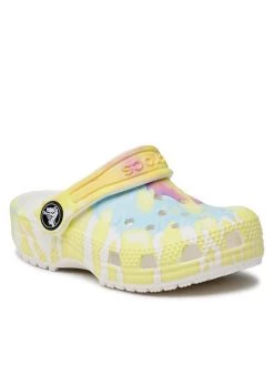 Crocs Mules / sandales de bain Classic Tie Dye Graphic Clog K 205451 Jaune