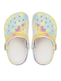 Crocs Mules / sandales de bain Classic Tie Dye Graphic Clog K 205451 Jaune -Mules et sandales Soldes crocs mules sandales de bain classic tie dye graphic clog k 205451 jaune 5