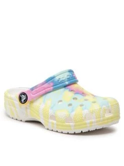 Crocs Mules / sandales de bain Classic Tiedye Graphic Clog K 206995 Jaune