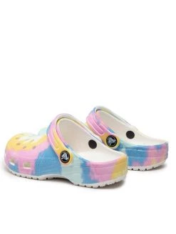 Crocs Mules / sandales de bain Classic Tiedye Graphic Clog K 206995 Jaune -Mules et sandales Soldes crocs mules sandales de bain classic tiedye graphic clog k 206995 jaune 3
