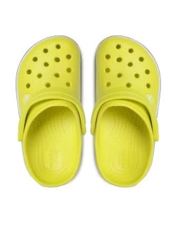 Crocs Mules / sandales de bain Crocband Clog K 207006 Jaune -Mules et sandales Soldes crocs mules sandales de bain crocband clog k 207006 jaune 5