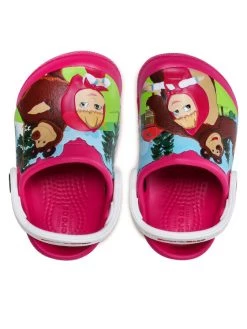 Crocs Mules / sandales de bain CROCS-Masha Bear Patch Clog Kids 207079 Rose -Mules et sandales Soldes crocs mules sandales de bain crocs masha bear patch clog kids 207079 rose 5