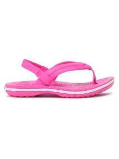 Crocs Sandales Crocband Strap Flip K 205777 Rose -Mules et sandales Soldes crocs sandales crocband strap flip k 205777 rose 1 1