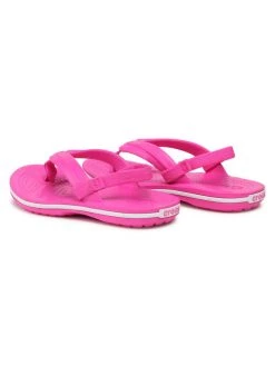 Crocs Sandales Crocband Strap Flip K 205777 Rose -Mules et sandales Soldes crocs sandales crocband strap flip k 205777 rose 1 2