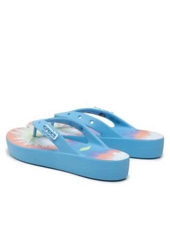Crocs Tongs Classic Platform Tiedye 208043 Bleu -Mules et sandales Soldes crocs tongs classic platform tiedye 208043 bleu 2
