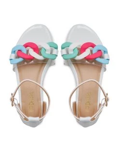 DeeZee Sandales CS123456 Blanc -Mules et sandales Soldes deezee sandales cs123456 blanc 5