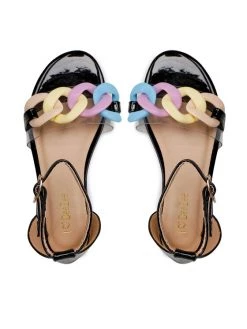 DeeZee Sandales CS123456 Noir -Mules et sandales Soldes deezee sandales cs123456 noir 5