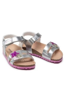 Geox Sandales B S.Chalki G. A B152RA 000HH C1007 S Argent -Mules et sandales Soldes geox sandales b s chalki g a b152ra 000hh c1007 s argent 4