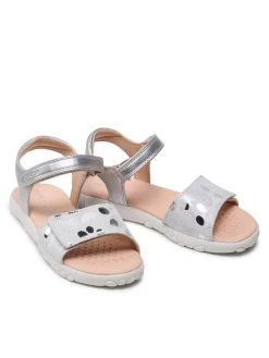 Geox Sandales J S.Haiti G.A J028ZA 007NF C0007 D Gris -Mules et sandales Soldes geox sandales j s haiti g a j028za 007nf c0007 d gris 4