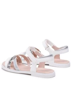 Geox Sandales J S.Karly G. D J5235D 05404 C1000 D Blanc -Mules et sandales Soldes geox sandales j s karly g d j5235d 05404 c1000 d blanc 2