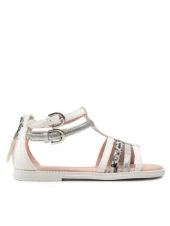 Geox Sandales J S.Karly G. D J7235D 054AJ C0007 M Blanc -Mules et sandales Soldes geox sandales j s karly g d j7235d 054aj c0007 m blanc 1