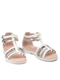 Geox Sandales J S.Karly G. D J7235D 054AJ C0007 M Blanc -Mules et sandales Soldes geox sandales j s karly g d j7235d 054aj c0007 m blanc 4