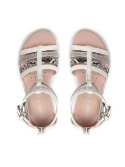 Geox Sandales J S.Karly G. D J7235D 054AJ C0007 M Blanc -Mules et sandales Soldes geox sandales j s karly g d j7235d 054aj c0007 m blanc 5