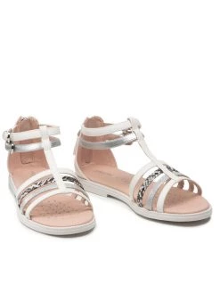 Geox Sandales J S.Karly G. D J7235D 054AJ C0007 S Blanc -Mules et sandales Soldes geox sandales j s karly g d j7235d 054aj c0007 s blanc 4