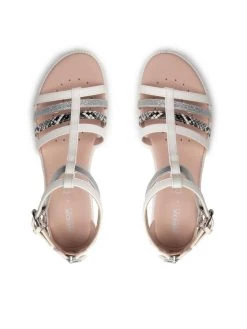 Geox Sandales J S.Karly G. D J7235D 054AJ C0007 S Blanc -Mules et sandales Soldes geox sandales j s karly g d j7235d 054aj c0007 s blanc 5