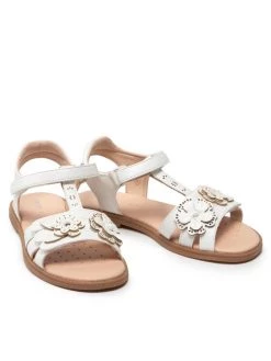 Geox Sandales J S.Karly G.H J0235H 000NF C1000 S Blanc -Mules et sandales Soldes geox sandales j s karly g h j0235h 000nf c1000 s blanc 4