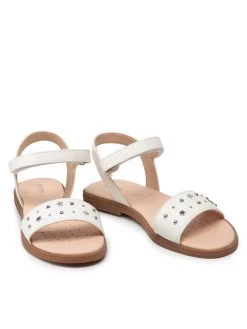 Geox Sandales J S.Karly G. H J2535H 000BC C1000 S Blanc -Mules et sandales Soldes geox sandales j s karly g h j2535h 000bc c1000 s blanc 4