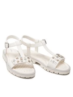 Geox Sandales J S. Starblush G.A J25FYA 000BC C1000 S Blanc -Mules et sandales Soldes geox sandales j s starblush g a j25fya 000bc c1000 s blanc 4