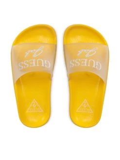 Guess Mules / sandales de bain Dina FI6DIN ELE19 Blanc -Mules et sandales Soldes guess mules sandales de bain dina fi6din ele19 blanc 3 5